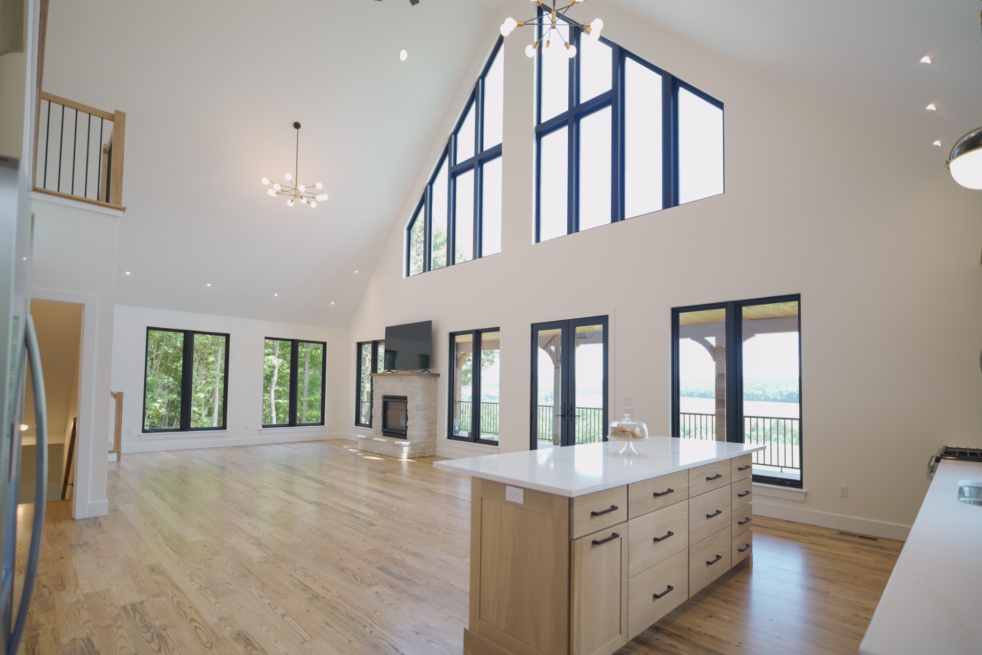 The Tuscarora — great room with vaulted ceiling