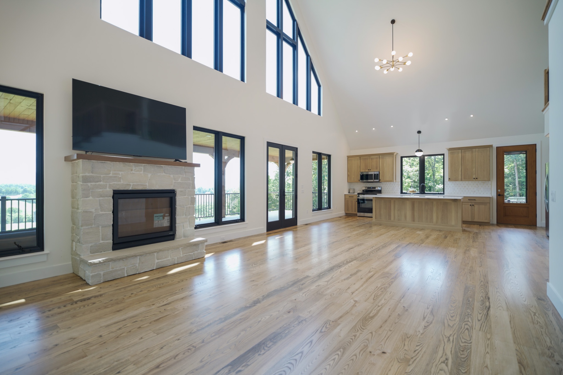 The Tuscarora — living room with fireplace