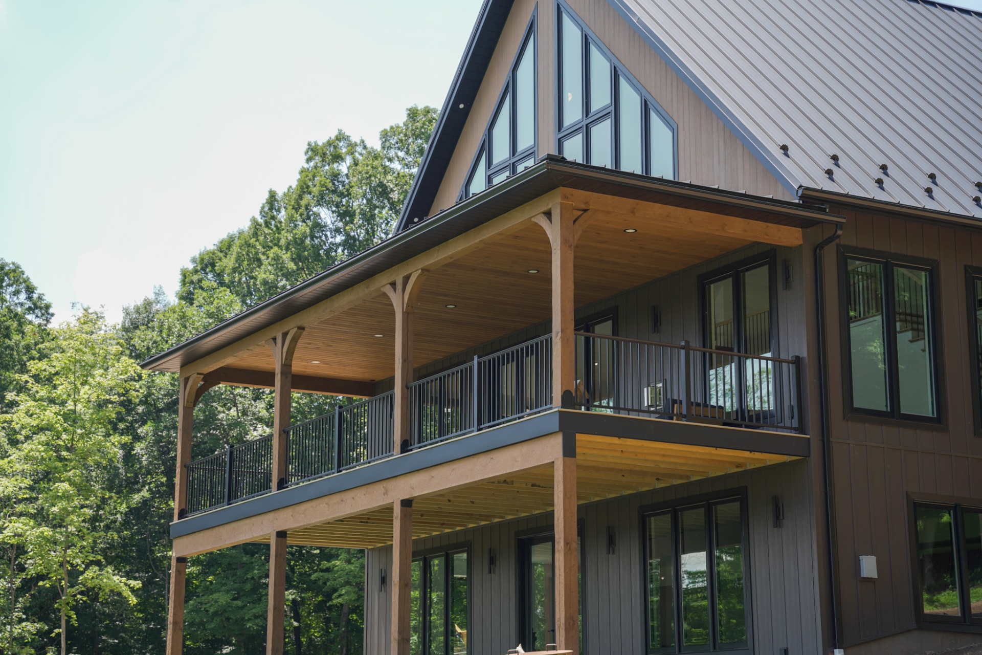 The Tuscarora — two-story timber porch exterior