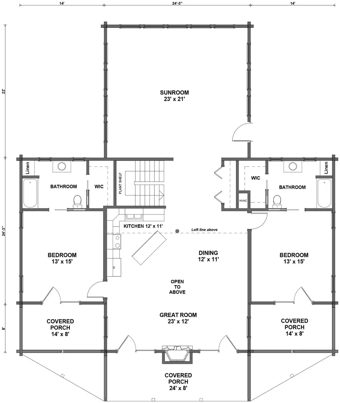 Boulder Ridge first floor plan