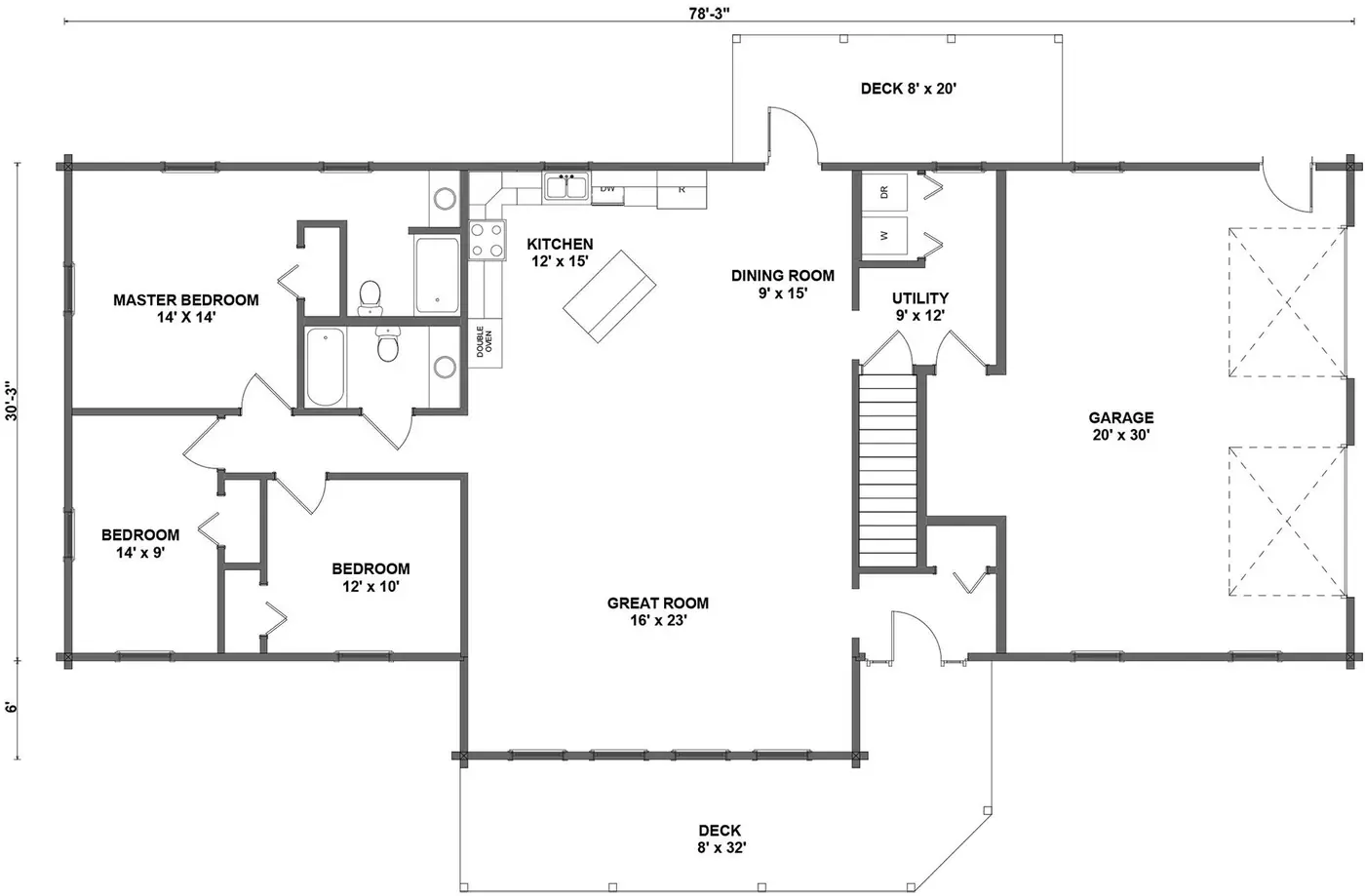 Brown Bear first floor plan