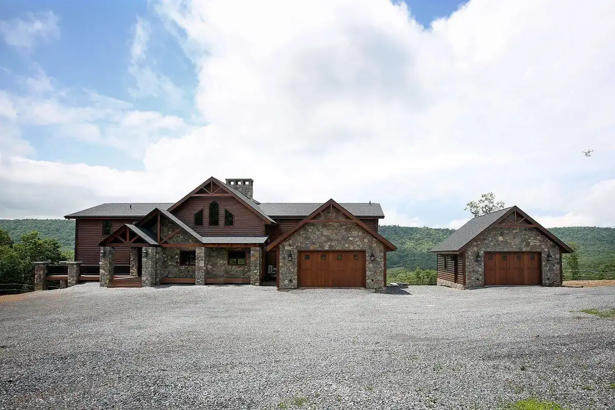 Custom log home with diverse features and floor plan options