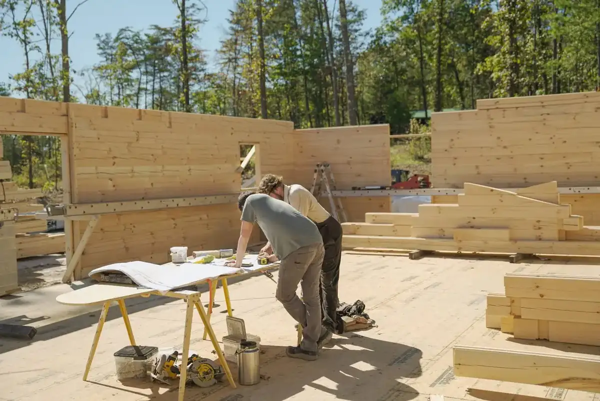 KSM Log Homes and Timber Packages user-friendly precut kit production facility