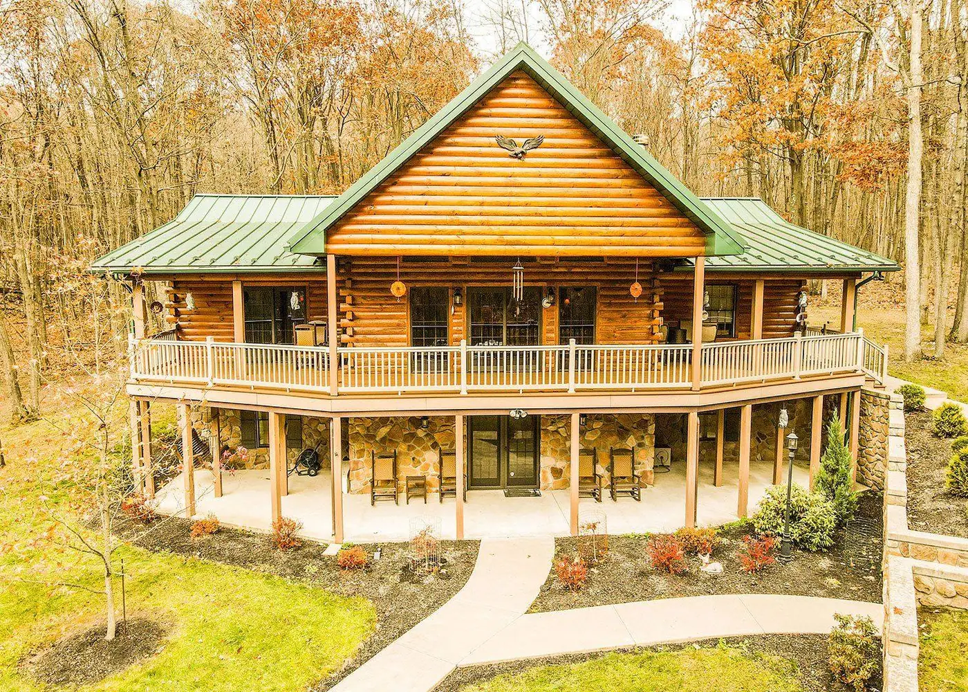 Path Valley aerial with covered porch