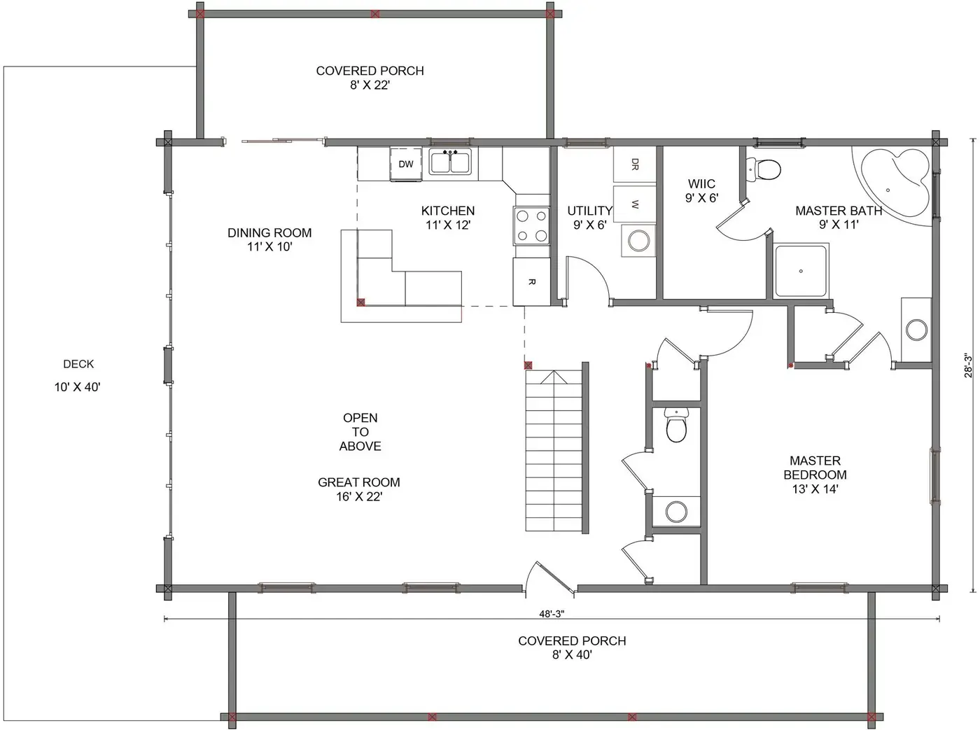 Ridgewood first floor plan
