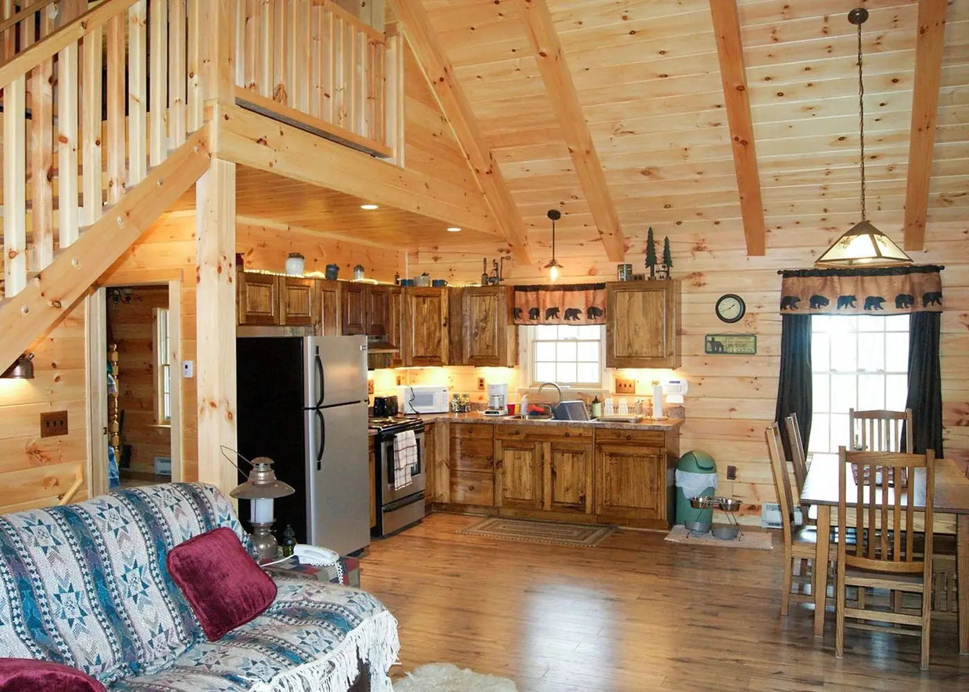 Sportsman log cabin side view